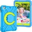 Compatible with Apple iPad mini 4/5 Tablet CaseRugged Kids Case with Stand Lightweight Shockproof Kids Friendly Tablet Cover Blue+Grass Green