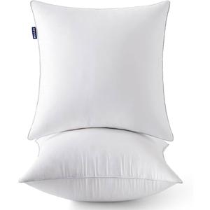 MIULEE 18 x 18 Pillow Inserts (Set of 2) -Decorative Throw Pillows for Couch Sofa with 100% Cotton Covers