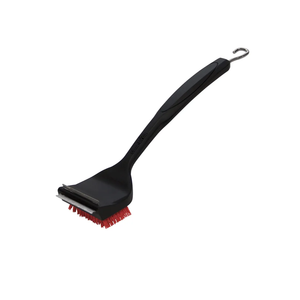 Char-Broil SAFER Replaceable Head Nylon Bristle Grill Brush with Cool Clean Technology - 8666894 Black Red