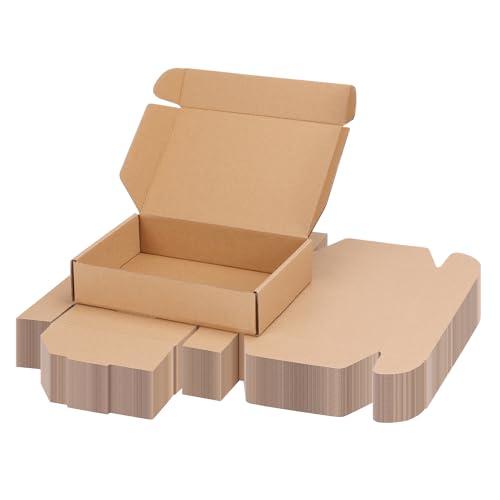 PHAREGE 9x6x2 inch Shipping Boxes Bulk 40 Pack Brown, Tab Lock Tuck Top Mailer Boxes for Packaging Small Business, Small Cardboard Gift Boxes for Wrapping Mailing Present