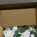 WEIERYUE(Pack of 2 Artificial Flowers Decorations, Wedding Flowers, Wedding, Banquet, Party, Reception Entrance Welcome Sign and Background Decoration(White)