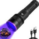 WINDFIRE Black Light Flashlight 365nm, UV Flashlight Rechargeable with LCD Display, 30W High Power Blacklight for Pet Urine Detection, Rocks, Scorpions, Resin Curing, Blood Tracking, Uranium Glass