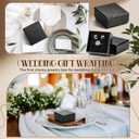 Landical 100 Pcs Jewelry Ring Gift Box 2'' x 2'' x 1'' Cardboard Earring Ring Boxes Small Black Gift Box with Velvet and Sponge Liner Pendant Case Bulk for Necklace Bracelet Earring Display Wedding