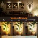 LED Spot Lights Indoor, 7W 120V Uplighting Indoor with Remote Control Dimmable Timer, 3CCT Floor Spot Lights Stick on Wall Light, Accent Spotlights for Plants Pictures Artwork Home Decoration