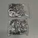 Beadable Keychain Bar Set, Silver Beaded Keychain with Resealable Gift Bag for DIY, Alloy Blank Keychains Accessories Bulk