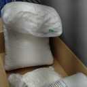 Cooling Side Sleeper Pillow for Neck and Shoulder Pain, Luxury Shredded Memory Foam Curved Bed Pillows for Sleeping Set of 2- Adjustable King Size- Washable Cover Crescent White