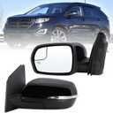 Left Driver Side Mirror Compatible With 2015-2024 Ford Edge With Manual Folding Power Glass Heated Turn Signal Puddle Light Mirror Memory Black Replace#JT4Z-17683-DB(11Pins)