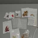 Suncalla 54 Pcs DIY Charms Set for Trucker Hats, DIY Hat Accessories Rhinestones Jewelry Brooches Charms Safety Pin for Junk Socks & Shoes (Red,Cute)