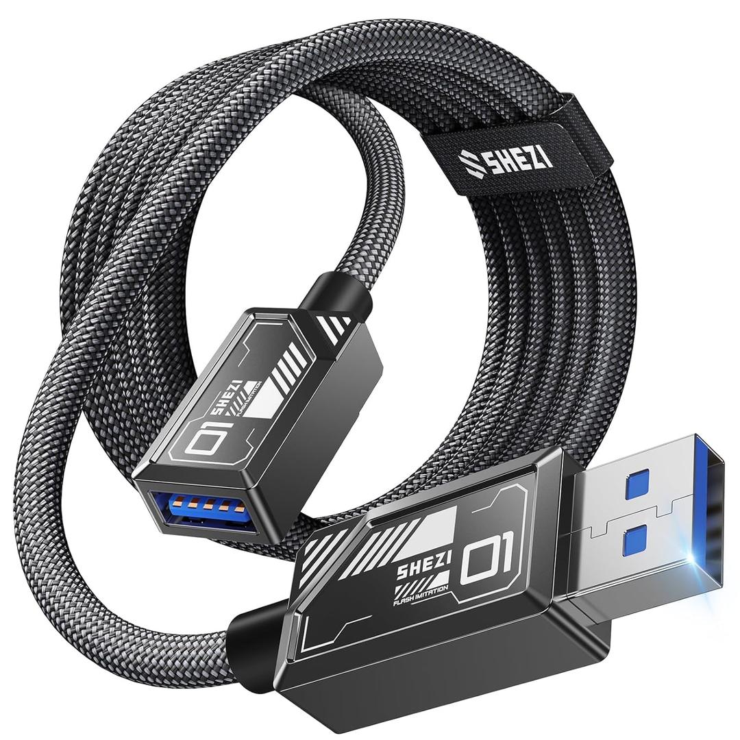 USB Extension Cable, USB 3.0 Extension Cable Type A Male to Female USB Extender Cord [5Gbps High-Speed Data Transfer] for Webcam/Camera/Phone/Hub/Mouse/Keyboard/Printer/Hard Drive-6.6FT
