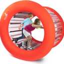 Giant Hamster Wheel Human | 65" Diameter | Inflatable Rolling Wheel | Outdoor Activities for Kids and Adults Families Playtime | Inflatable Outdoor Toys | Giant Inflatable Wheel (Red)