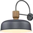 Darkaway Large Barn Light Fixtures 18inch Dome Wall Lamps Sconces with Hammered Metal Shade, Blue Wall Lighting for Outdoor Indoor Patio Porch Hallway Garage Lights