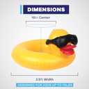 GAME Inflatable Rubber Pool Float Tube - Derby Duck Design, Pack of 3, for Kids Aged 3+, Withstand Weight up to 70 lbs, Small