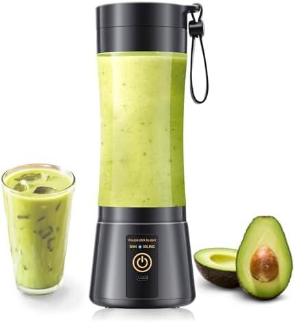 Cordless Portable Personal Size Blender - 12 Oz Mini Blender Make Smoothies and Shakes, Cordless Lightweight Rechargeable, Freshly Squeezed in Picnic/ Sports/ Office