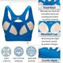 RUNNING GIRL High Impact Sports Bras for Women, High Support Running Strappy Women's Sports Bra with Sewn in Pads (M)