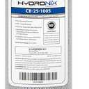 Hydronix CB-25-1005 Whole House RO & Drinking Systems NSF Coconut Carbon Block Water Filter 2.5 x 10-5 Micron (9 Count (Pack of 1))