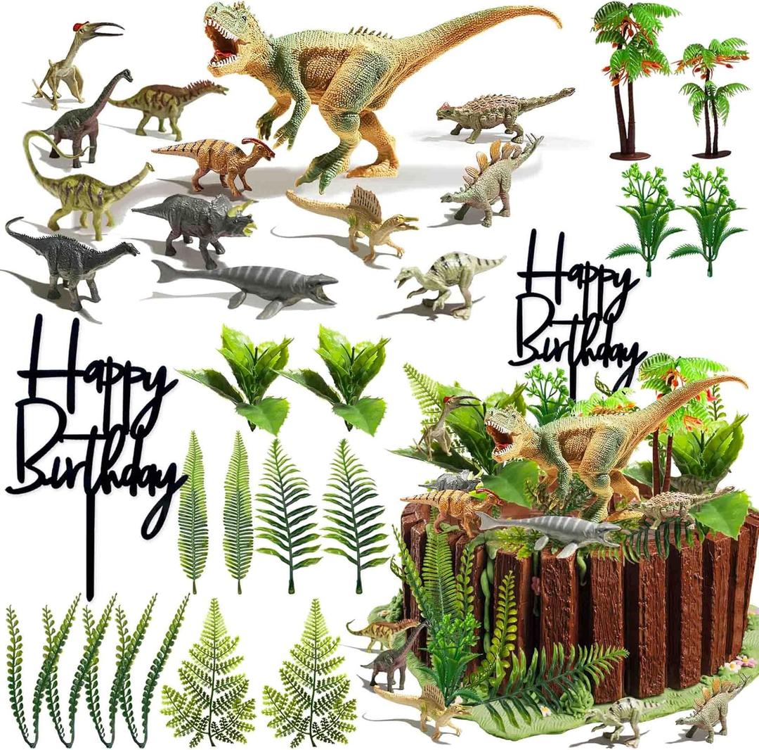 Dinosaur Birthday Cake DecorationsJungle Cake DecorationsHappy Birthday Dinosaur Cake Toppers for Cake