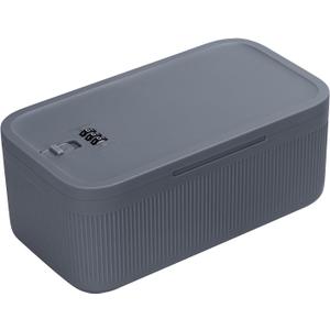 SANIDIKA Lockable Storage Box,Medicine Lock Box,Medical Lockbox,Cell Phone Locked Jail,Refrigerator Snack Food Safe Containers Bin for Personal Items,Home Office Organization,Travel Case,Gift (Navy)