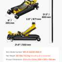 VEVOR 2.5 Ton Low Profile, Heavy-Duty Steel Racing Floor Jack with Single Piston Lift Pump, Lifting Range 3.35"-14.96"