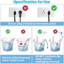 2000W Immersion Water Heater, Portable Water Heater Electric with 304 S S Guard & LCD Thermometer, Submersible Bucket Heater Heat 5 Gallons of Water in Minutes for Home Bathtub Basin