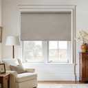 Burlywood Birch 100% Blackout Roller Shades for Window Room Darkening Thermal Insulated UV Protection Cordless Free-Stop Window Blinds for Bedroom Home Office Door Protect Privacy 71" W x 72" H