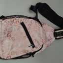 Rose Gold Leopard Print Crossbody Sling Bags Elegant Leopard Skin Texture Foil Effect Sling Backpack for Women Men Casual Shoulder Bag Cute Animal Fur Print Travel Gym Sports Hiking Daypack