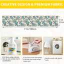 Sea Turtle Starfish Coral Table Runner Linen Long Farmhouse Rustic TableRunner for Party Holiday Dining Room /Kitchen,13 x 70 Inches