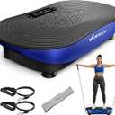 MERACH Vibration Plate Exercise Machine, Vibrating Platform for Lymphatic Drainage Weight Loss Muscle Activation, Full Body Home Exercise Equipment with LED Touch Screen Bluetooth Pull Cord