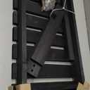 35.4'' Outdoor Garden Benches Weatherproof Patio Bench Two-Person Seat Backless Bench Wood Bench with Slatted High Temperature Bench for Front Porch Backyard (Upgraded to Prevent Fading)