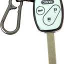 2 x for Honda Key Fob Shell Keyless Entry Systems Fit for Honda 2003-2012 Accord / 2006-2013 Civic EX / 2009-2015 Pilot /2005-2006 CR-V (4 Buttons Black-White)