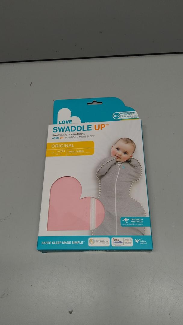 Love to Dream Swaddle UP, Baby Sleep Sack, Self-Soothing Swaddles for Newborns, Improves Sleep, Snug Fit Helps Calm Startle Reflex, New Born Essentials for Baby, 1.0 TOG, 5-8.5 lbs, Pink