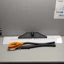 36 Inch Heavy Duty Snow Pusher, Extra Wide Snow Shovel for Driveway, Sidewalk, Patio, Deck & Doorway Snow Removal, Ergonomic Back Saver Snow Plow with UHMW-PE Blade, Non-Slip Grip Handle