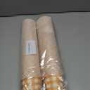 120pcs 9oz Fall Plaid Paper Drinking Cups, Orange Disposable Thanksgiving Gingham Paper Cups Checkered Cups for Harvest Thanksgiving Party