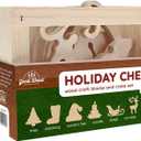 Good Wood By Leisure Arts: Holiday Cheer 7Pc Crate Set - 7 Piece Wood Cutouts - Small Wooden Shapes for Crafts Wooden Craft Shapes to Paint
