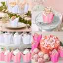200 Pcs Tulip Cupcake Liners Muffin Baking Cupcake Liners Baking Cups Holders Heat Resistant Muffin cups Wrappers for Wedding Party Birthday Baby Shower Party(Vivid Color)