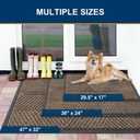 Smiry Front Door Mat Outside Entrance, Heavy Duty Sturdy Natural Rubber Doormat, Trap Dirt and Moisture, Easy Clean Low Profile Mats for Indoor Outdoor Entry, Irregular Triangle (47x32, Mixed Khaki)