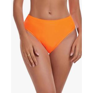 RELLECIGA Women's High Cut Bikini Bottom (Orange, Medium)