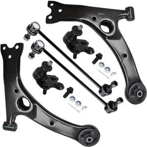 SCITOO 6pcs Front Suspension Kit Lower Control Arm Lower Ball Joint Sway Bar End Link fit for Toyota for Prius 2004-2009