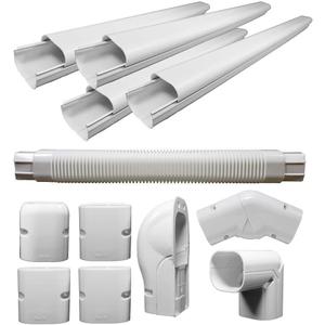 PIONEER Decorative PVC Slim Line Cover Kit for Mini Split Air Conditioners and Heat Pumps (9000 - 18000 BTU (3"x2.5"))