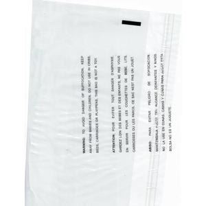 Clear Poly Bag, Sets of 100; Self-Sealing Suffocation Warning Mailer Bags / 18x24 (18"x24", 1, Set)