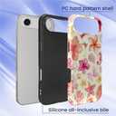 Compatible with iPhone 17 Air Case,Dual-Layer Protection Hard Shell with Silicone Interior,Slim Scratch Resistant Shockproof for Woman Men Pink Sea Creatures Flowers