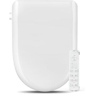 Bidet Toilet Seat Attachment for Olive Smart Toilet with Warm Water & Dryer, Feminine & Child Wash, Self-Clean Stainless Steel Nozzle, Adjustable Water Pressure, Slow Close Lid