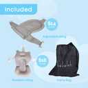 BEBELEH Collapsible Baby Bathtub with Thermometer Bathtub + Baby tub Sling + Newborn Sling Baby Bathtub Newborn to Toddler 0-24 Months The Ultimate Baby Bath Tub! (with Thermometer,Gray)