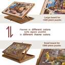 Lavievert 2 in 1 Reversible Jigsaw Puzzle Board, Angle & Height Adjustable Wooden Puzzle Plateau Easel for Adults, Portable Tilting Table with Non-Slip Surface for 1000 & 1500 Piece Puzzles
