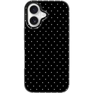 Hython for iPhone 17 Case Cute Polka Dot Aesthetic Design Simple Cover 6.3", Thin Slim Anti-Scratch Soft TPU Bumper Shockproof Rubber Protective Phone Cases for Women Girls Girly Boys, Black