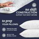 Beckham Hotel Collection Bed Pillows Standard/Queen Size Set of 2 - Original Down Alternative Pillow for Sleeping - Bedding for Back, Stomach or Side Sleepers (White)