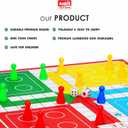 Ankit Toys & Games Ludo & Snakes and Ladders (Saap Seedhi) Board Game Set Classic 2in1 Family Fun for Kids and Adults for Ages 6+ | Travel-Friendly Strategy Game (Ludo Senior Red)