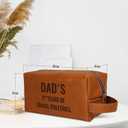Dad Gifts, Christmas Birthday Gifts for Dad - Gifts for Dad from Daughter Son - Dad Birthday Gifts Ideas - Bday Present for Dad - Travel Essential Water Resistant PU Leather Toiletry Bag for Dad