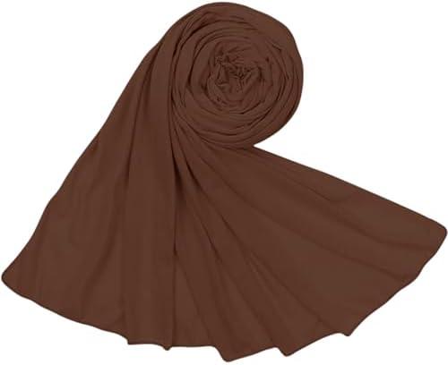 Piewag Hijab Scarf for Women Soft Cotton Muslim Jersey Hijab Head Wrap Scarves Fashion Long Scarf Shawls