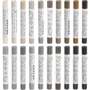 uxcell Furniture Repair Wax Crayons Kit, 20Pcs - Wood Filler Stick, Touch Up Furniture Markers - for Scratches Holes Tables Desks Wooden Floor Laminate Covers, Gray Series