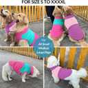 Queenmore Fleece Dog Sweater, Soft Dog Fleece Sweater, Pet Vest Winter Jacket Coat Sweatshirt for Male or Female Cats Puppy Small Medium Large Extra Large Breed, XXX-Large(Chest 31.5") Pink/Purple